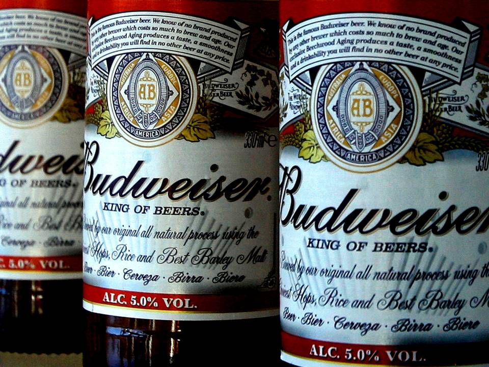 AB Inbev ejer blandt andet den ærkeamerikanske øl Budweiser. Bryggeriet er dog belgiskfunderet. | Foto: Kirsty Wigglesworth/AP/POLFOTO/arkiv