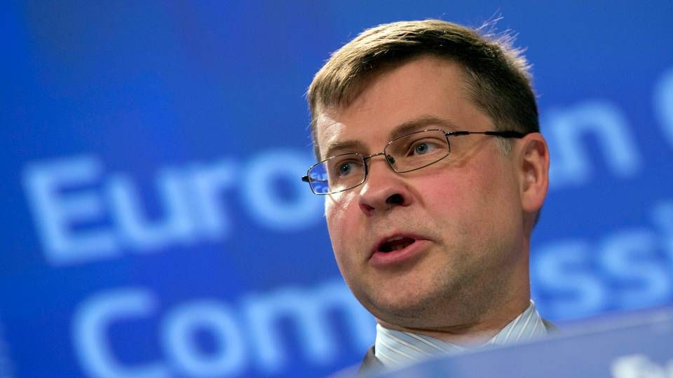 Europa-Kommissionens næstformand, Valdis Dombrovskis. | Foto: /ritzau/AP Photo/Virginia Mayo