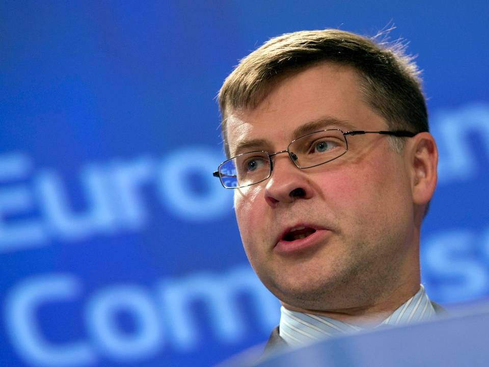 Europa-Kommissionens næstformand, Valdis Dombrovskis. | Foto: /ritzau/AP Photo/Virginia Mayo