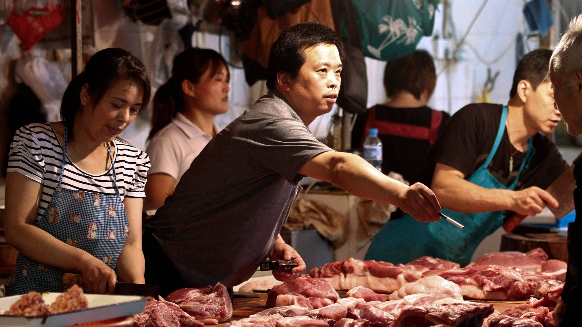 Efterspørgslen på kød i Myanmar er stigende. | Foto: AP/POLFOTO/arkiv