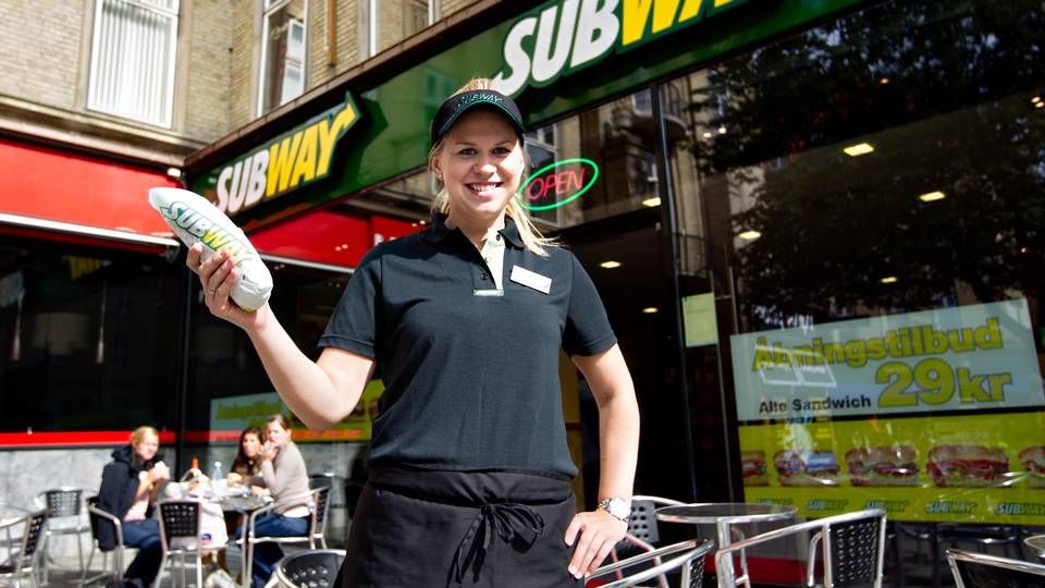 Rebecca Pettersson åbnede en Subway-forretning på Banegårdspladsen i Aarhus i 2010. Den er nu lukket. | Foto: Ole Lind/Polfoto/Arkiv