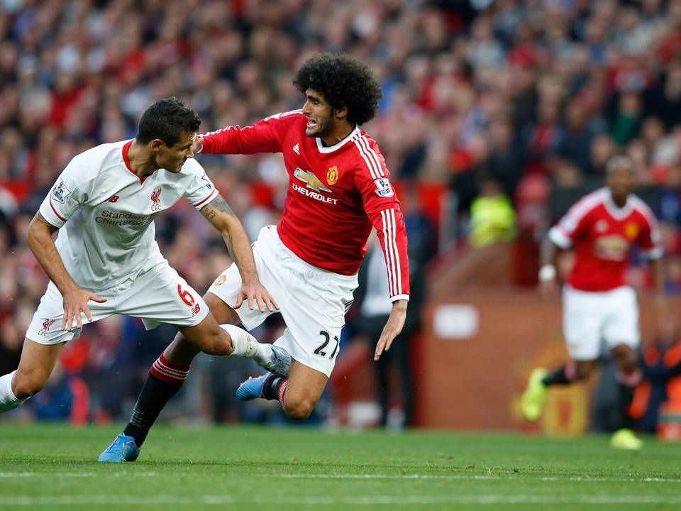 Billede fra weekendens kamp mellem Manchester United og Liverpool. | Foto: Jon Super/AP/Polfoto