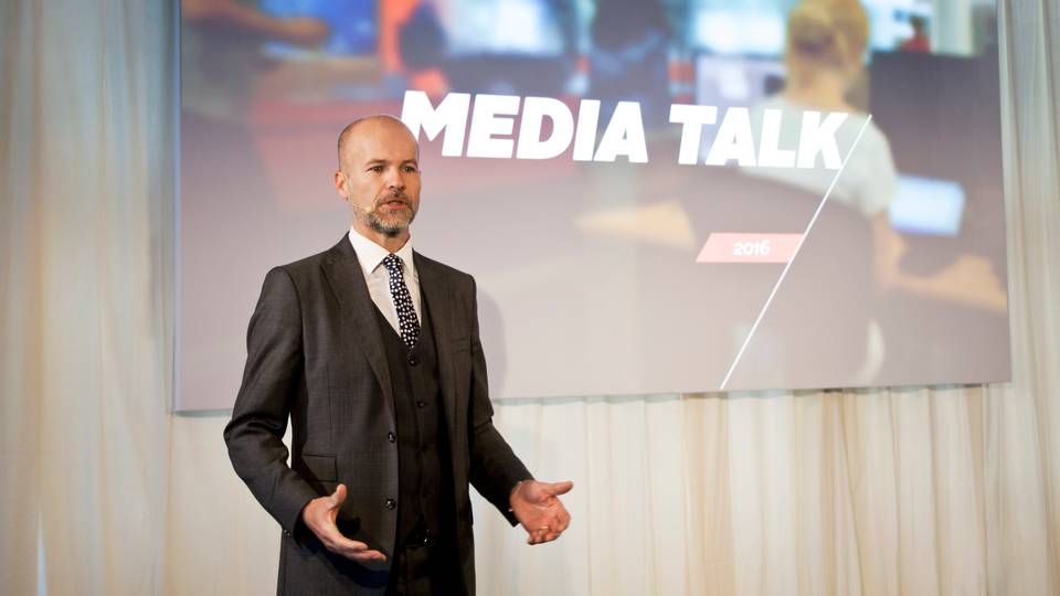 Kommerciel direktør i TV 2, Flemming Rasmussen, under gårsdagens "Media Talk". | Foto: TV 2
