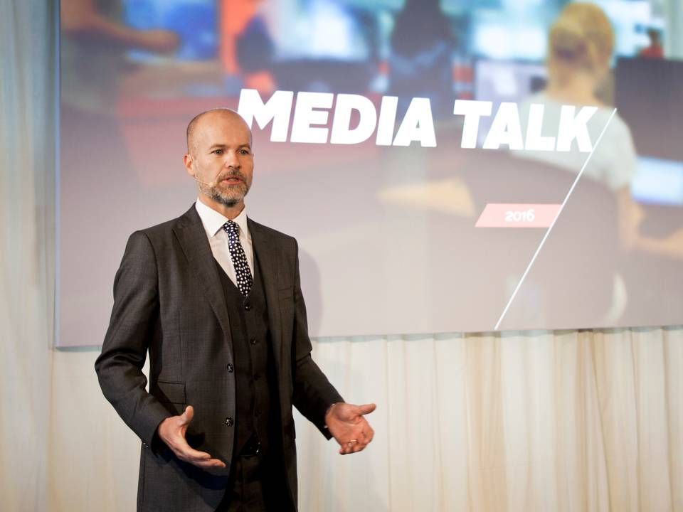 Kommerciel direktør i TV 2, Flemming Rasmussen, under gårsdagens "Media Talk". | Foto: TV 2