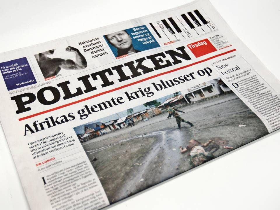 En avis som Politiken kan måske se frem til fremgang på printmarkedet i 2017, vurderer mediebureau. | Foto: Jens Dresling/Polfoto/Arkiv