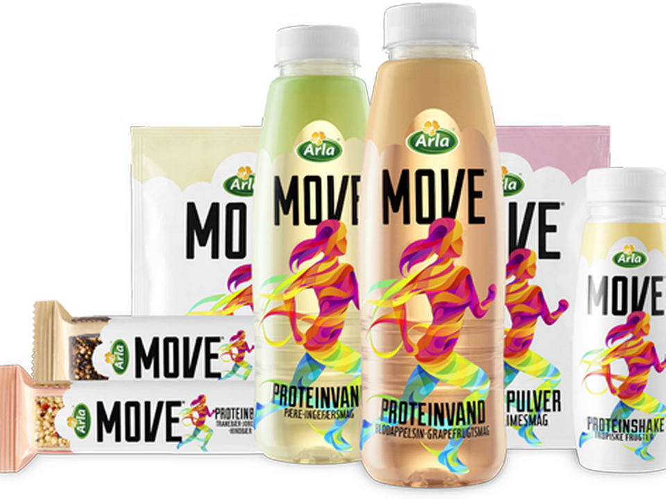 Blandt de mange nye produkter har Arla blandt andet lanceret serien Move. Foto: PR. | Foto: PR