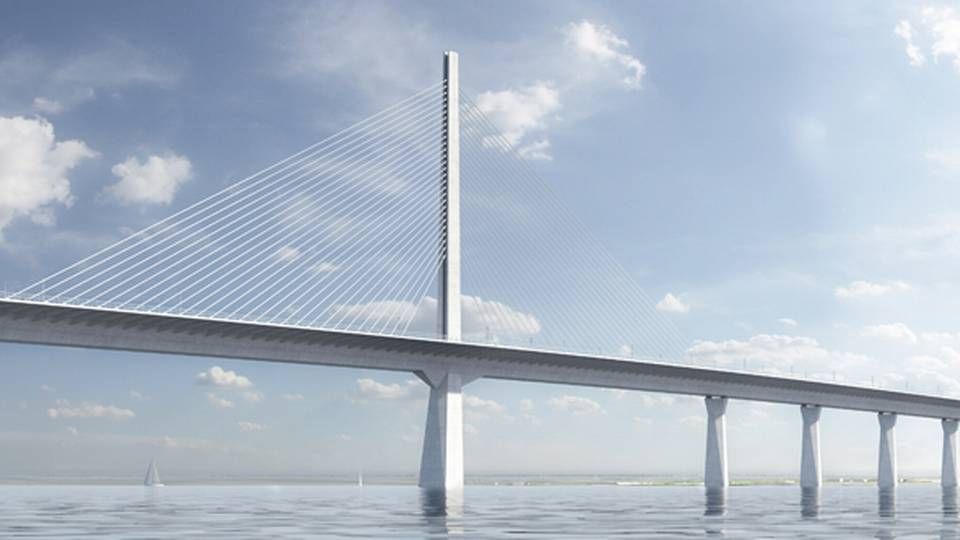 Der er usikkerhed om budhettet for den nye Storstrømsbro. | Foto: PR.