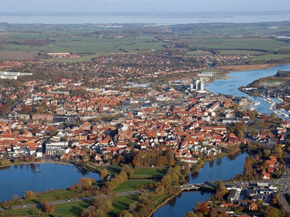 Haderslev i Sønderjylland er blandt de byer, som ifølge ny befolkningsfremskrivning vil miste indbyggere de næste 10 år, især blandt de erhvervsaktive. | Foto: Anders Kristian Sandbo