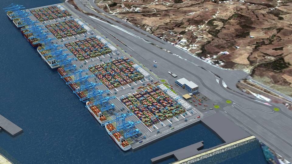 This is how the new container terminal in Tangier will look when it is complete in 2019. | Photo: APM Terminals