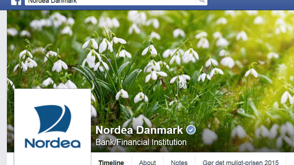 Nordea har oplyst om den interne undersøgelse via sin Fackbook-side for Nordea Danmark.