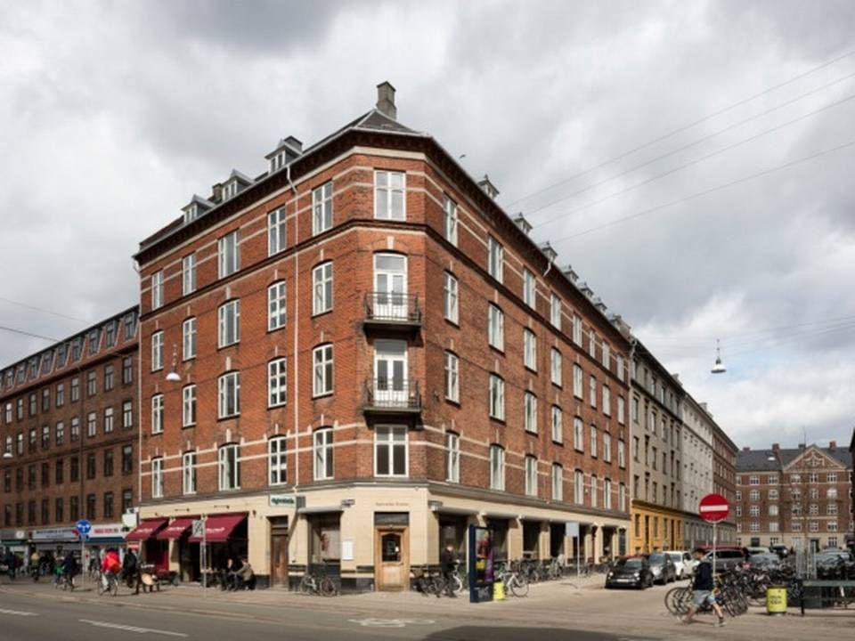 Ejendommen Nørrebrogade 224 i København, som nu er solgt for 55 mio. kr. | Foto: Torben Eskerod
