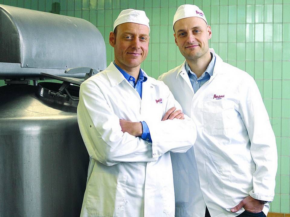 Brødrene Anders og Rasmus Eibye som ejer mejeriet Hansens Flødeis.