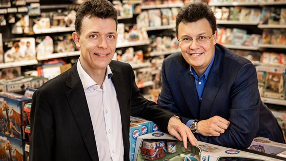 Peter Gjørup (tv) er i april 2016 trådt tilbage som adm. direktør for at fokusere på arbejdet i bestyrelsen i Top-Toy, mens broderen Lars stadig er chef for Top-Toys indkøbsafdeling med base i Hong Kong. | Foto: Jyllands-Posten/Arkiv