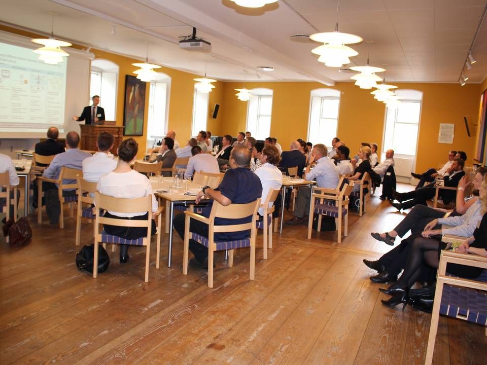 Finansforeningens blockchain-konference blev afholdt i Vartov-huset overfor Rådhuspladsen i København. Foto: Marietta Bonnet, Finansforeningen.