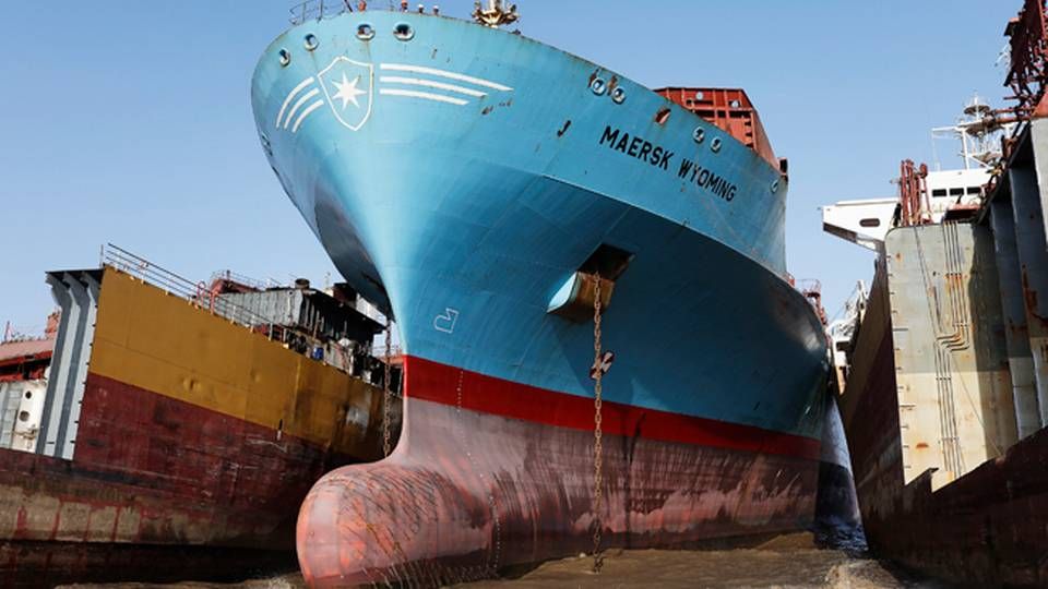 Maersk Wyoming arrived at the Shree Ram yard in Alang this May. | Photo: PR-foto/Maersk Group
