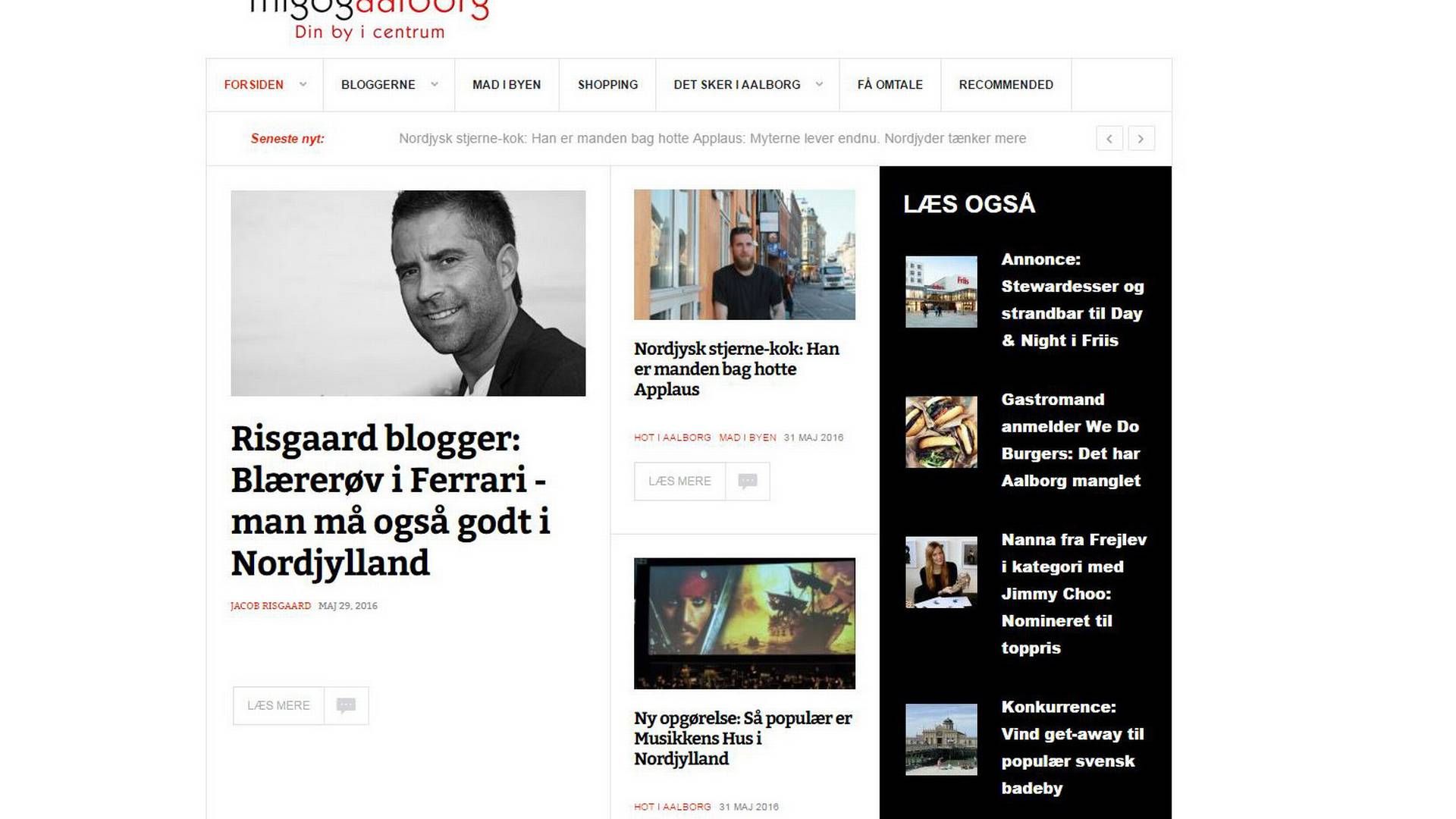 Migogaalborg.dk er navnet på mediet, som Michael Qureshi er medejer og redaktør af. | Foto: Screenshot fra migogaalborg.dk
