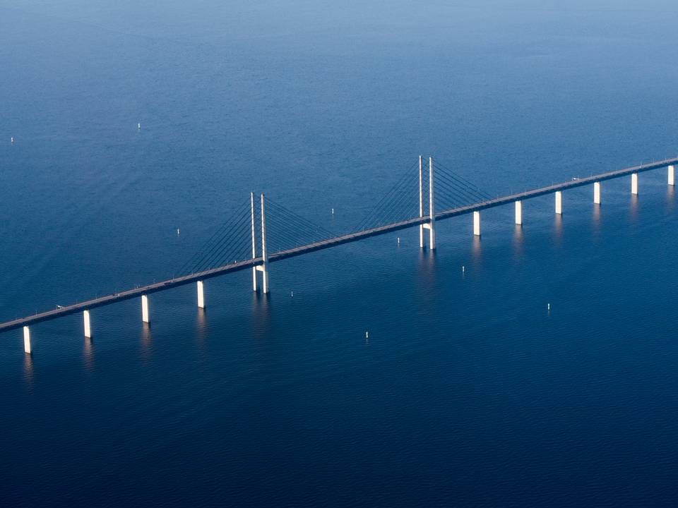 Et billede af Øresundsbroen pryder Broen.xyz's hjemmeside. | Foto: Janus Engel/Polfoto/Arkiv