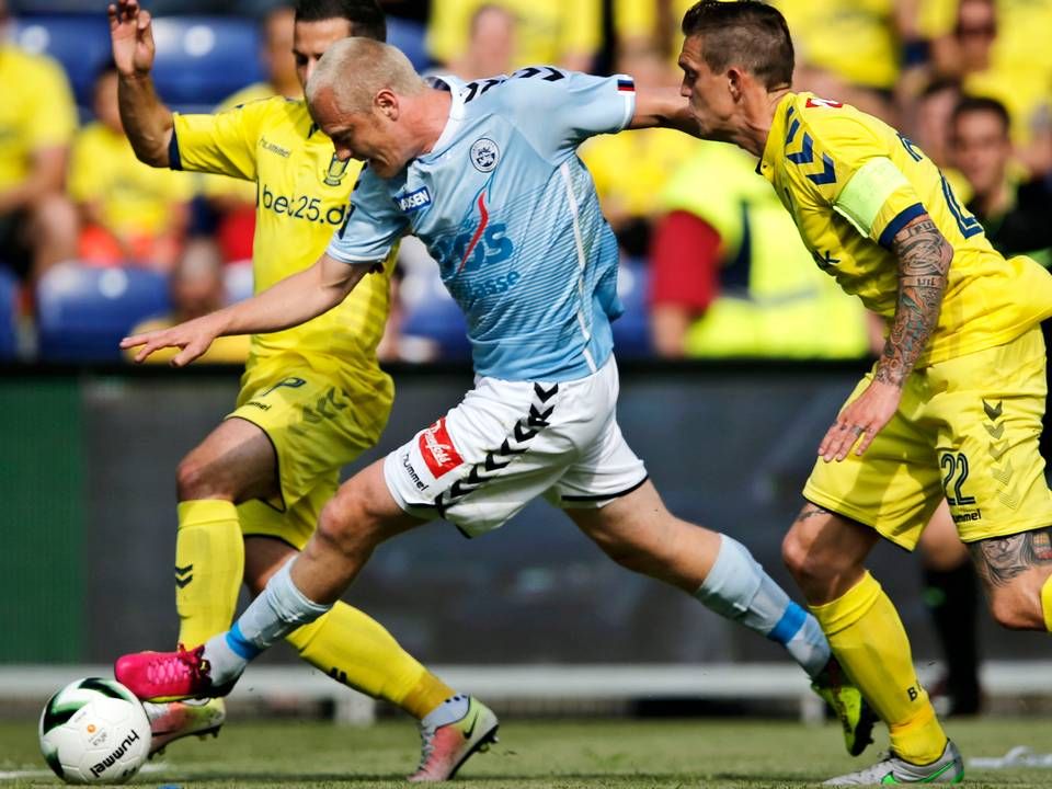 Billede fra kamp mellem Brøndby og Sønderjyske i den netop overståede Superliga-sæson | Foto: Jens Dresling/Polfoto/Arkiv