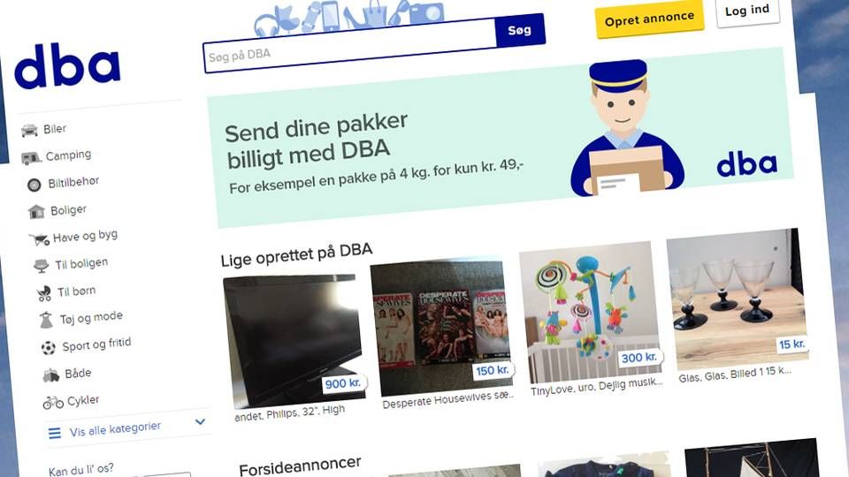 Screenshot fra dba.dk