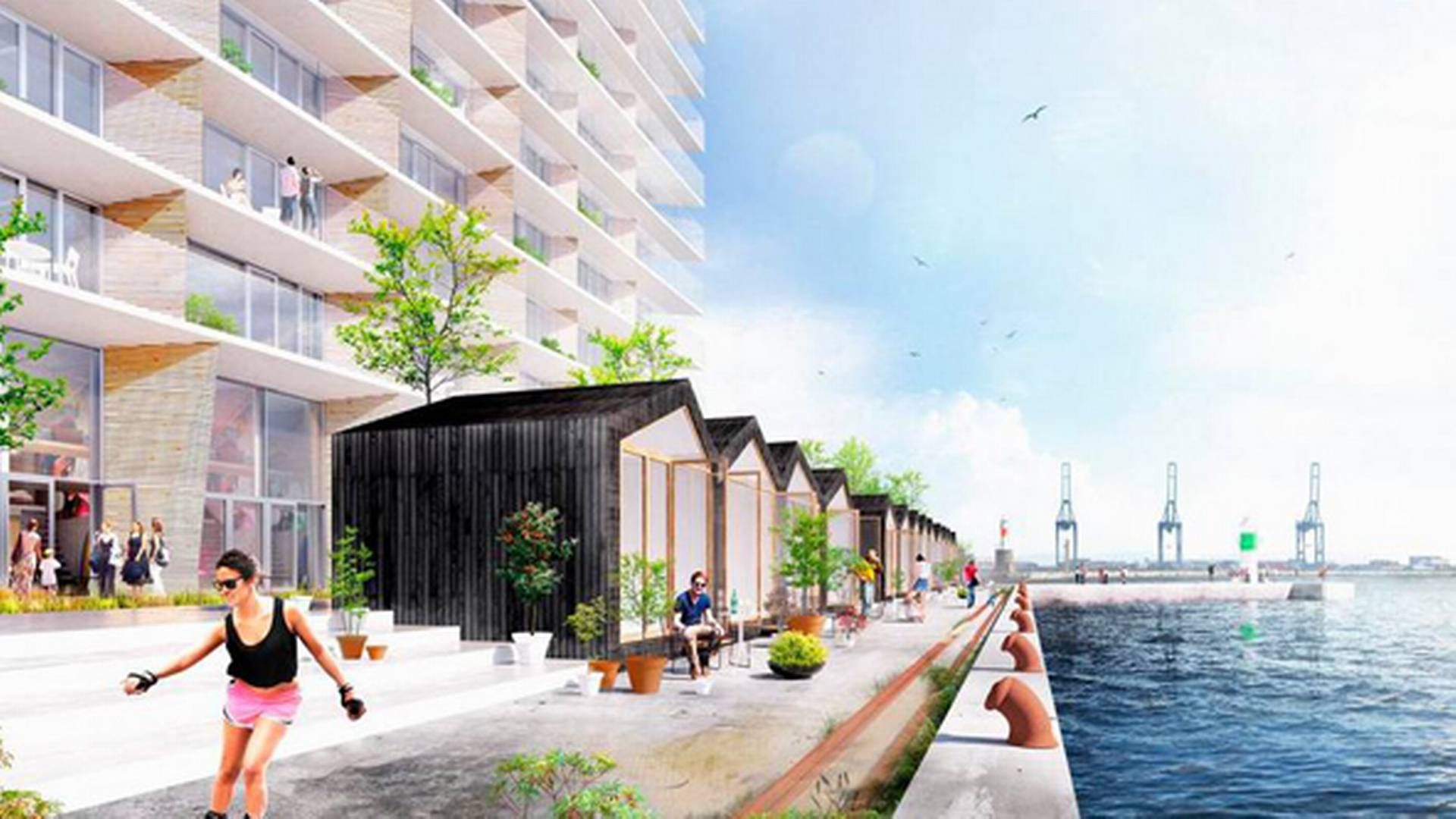 På Aarhus Ø-området Ø4 skyder BIG-projektet AARhus og havnebadet op. | Foto: PR-illustration
