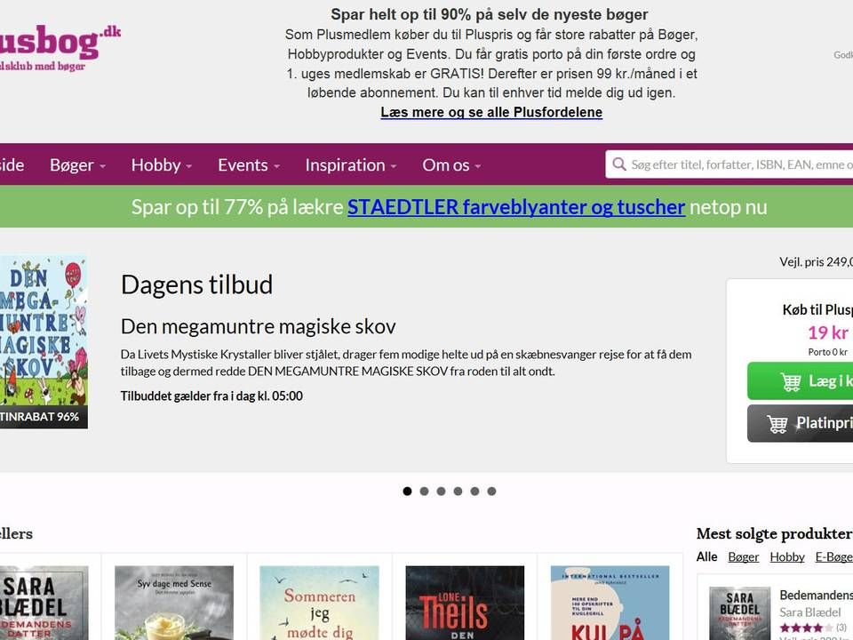 Screenshot af Plusbog.dk | Foto: Screenshot af Plusbog.dk