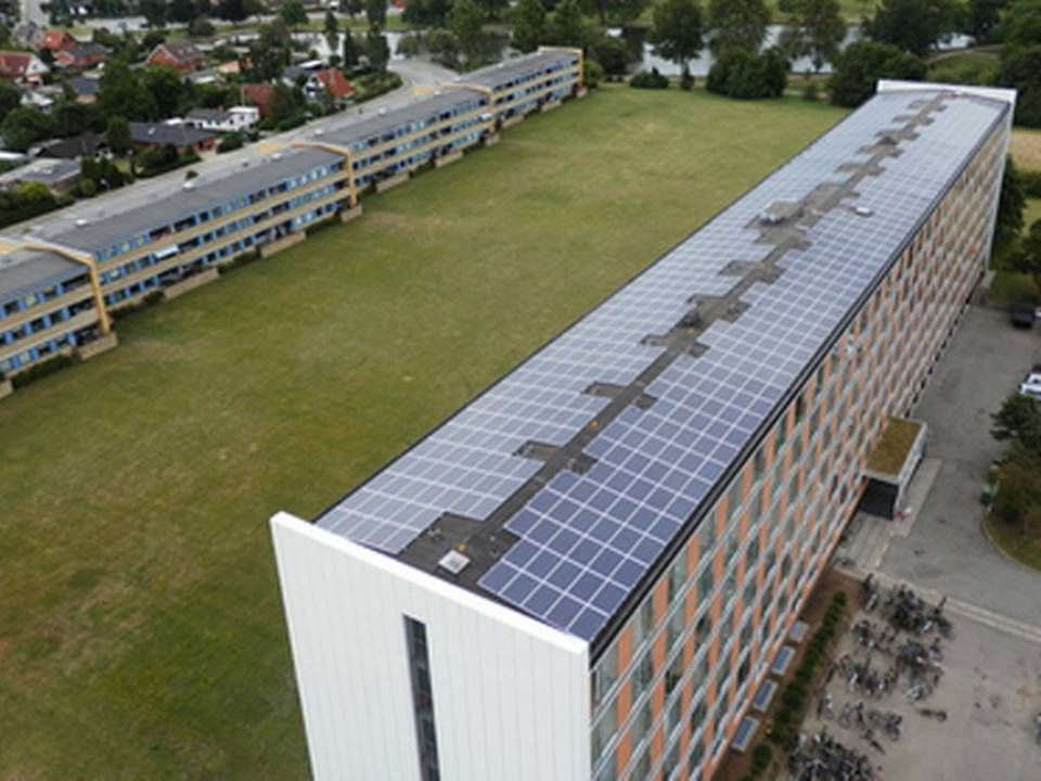 Kuben Management har totalrenoveret kollegiet Rebæk Søpark i Hvidovre, hvor der blandt andet er monteret solceller på taget. | Foto: Kollegiernes Kontor i København