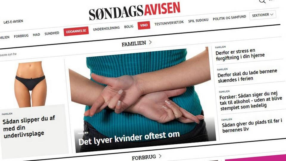 Foto: Skærmdump fra sondagsavisen.dk