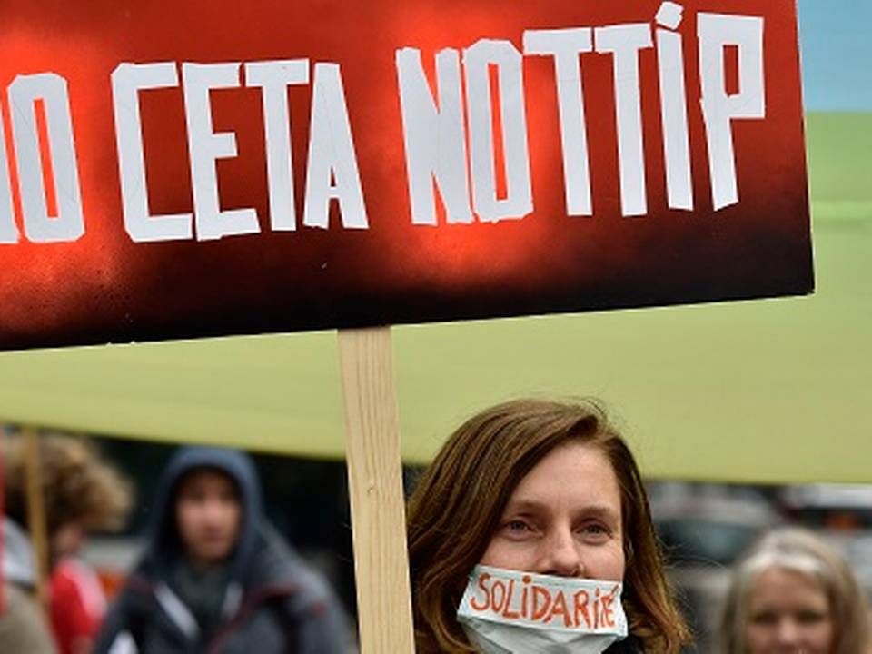 Mange har protesteret mod handelsaftalerne. | Foto: Martin Meissner/AP