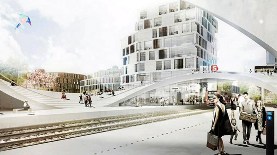 Vinge får sin egen S-togsstation på S-togslinjerne C og H. | Foto: Henning Larsen Architects og Effekt
