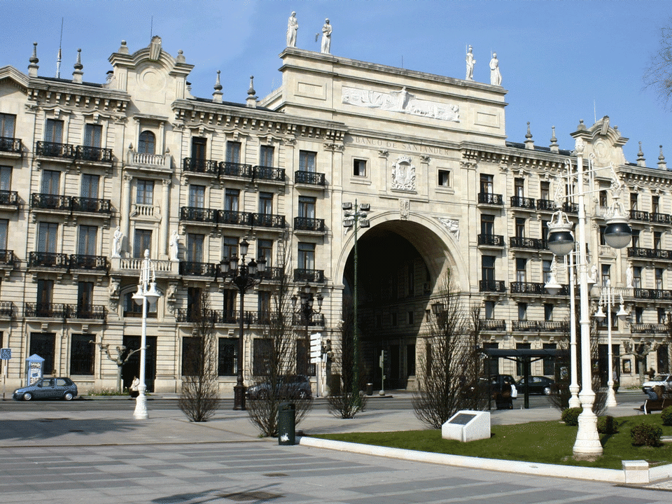 Fund distributor Allfunds is owned by Banco Santander (pictured) and Italy's Intesa Sanpaolo.