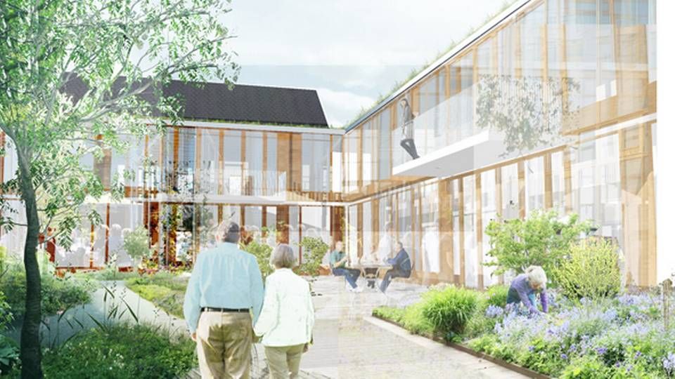 JJW Arkitekter er totalrådriver på plejeboliger i nordsjællandske Hornbæk. | Foto: PR-illustration