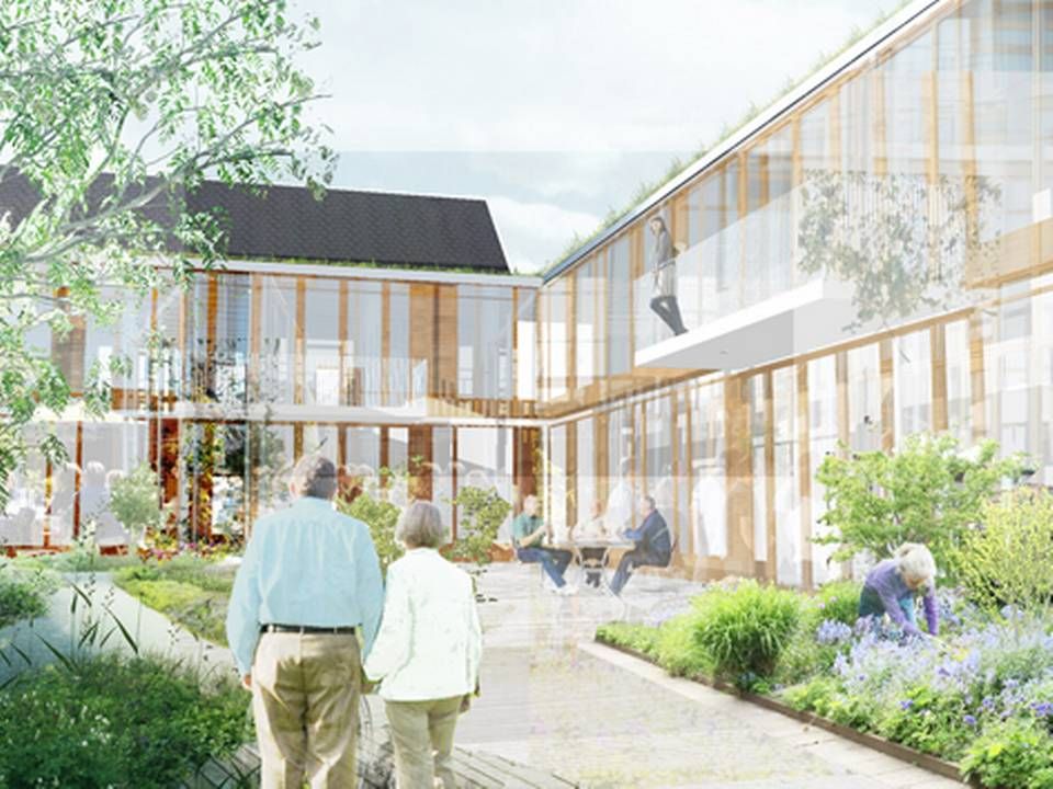 JJW Arkitekter er totalrådriver på plejeboliger i nordsjællandske Hornbæk. | Foto: PR-illustration