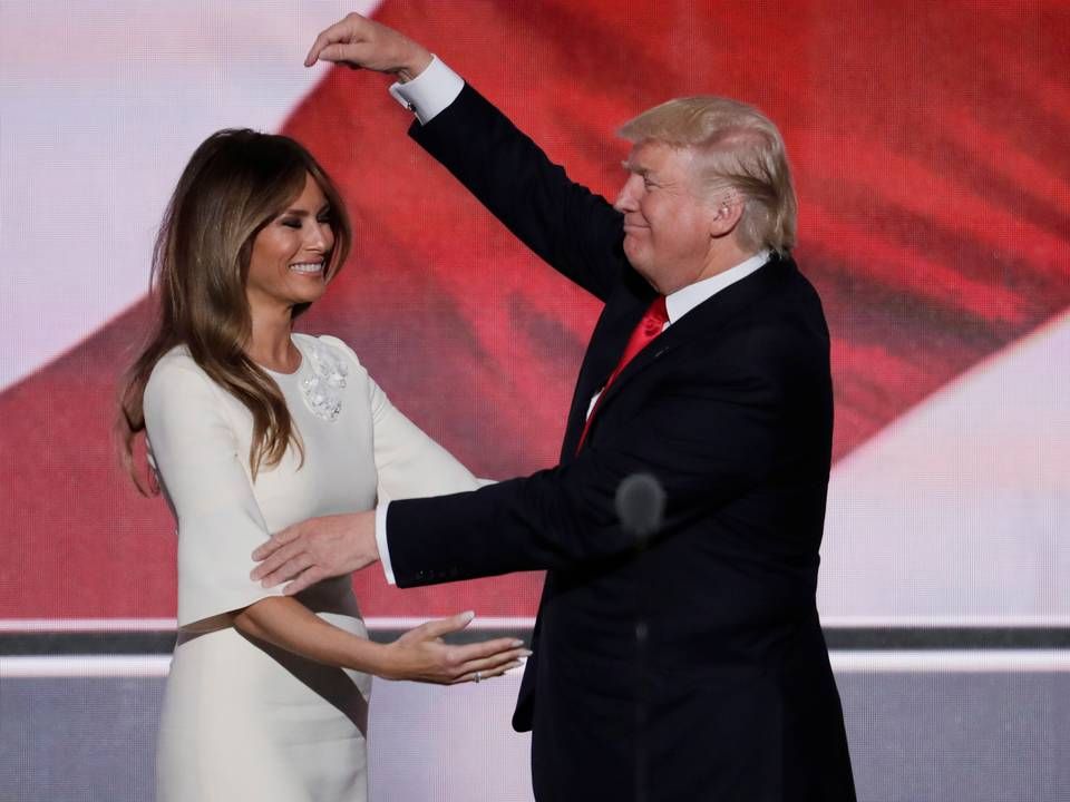 Melania Trump og Donald Trump på republikanernes partikonvent i juli. | Foto: J. Scott Applewhite/AP/Poltofo/Arkiv