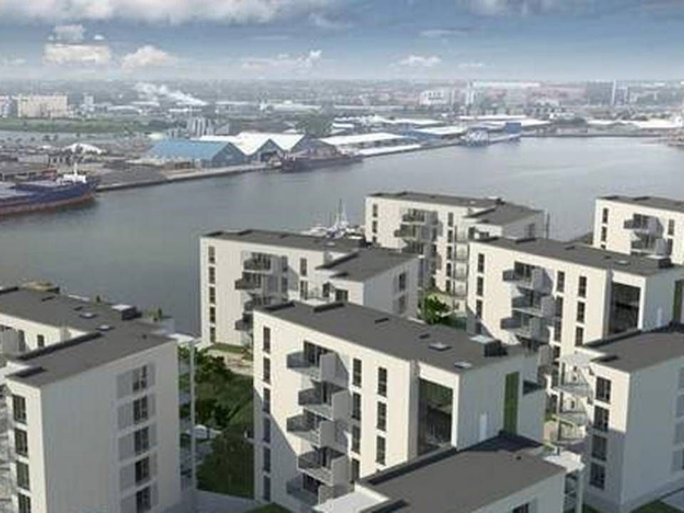I løbet af 2017 starter Arkitektgruppen et nyt projekt på havnen i Horsens. | Foto: PR-illustration