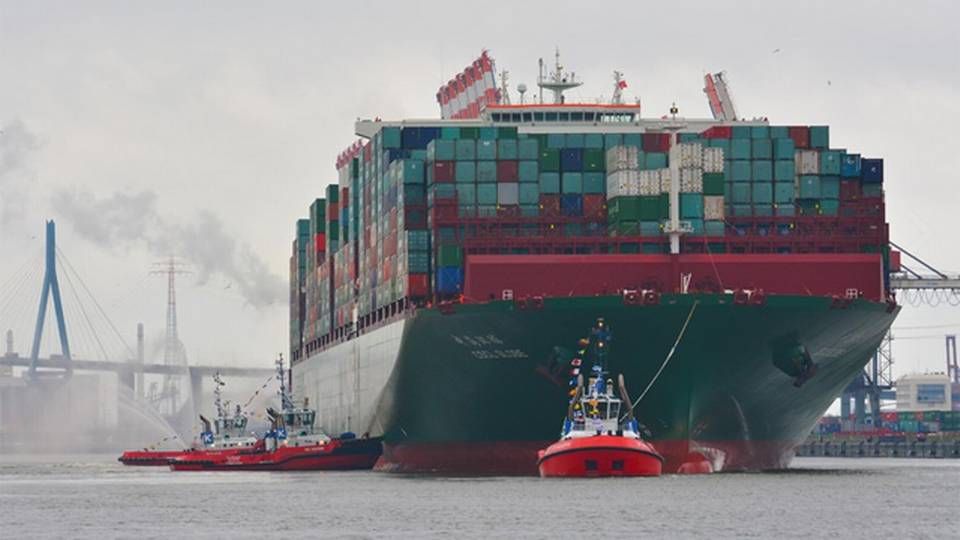 Det er især de ultrastore containerskibe, som har overhalet miljøkravene til skibsdesign inden om. | Foto: PR-foto/Hamburg Hafen Marketing Association
