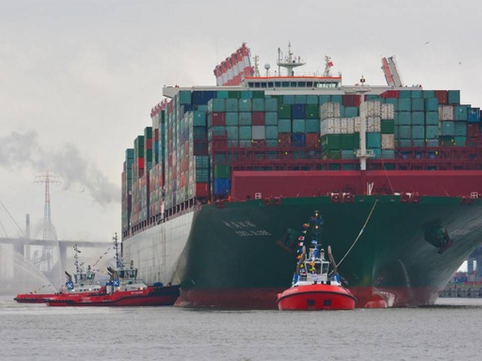 Det er især de ultrastore containerskibe, som har overhalet miljøkravene til skibsdesign inden om. | Foto: PR-foto/Hamburg Hafen Marketing Association