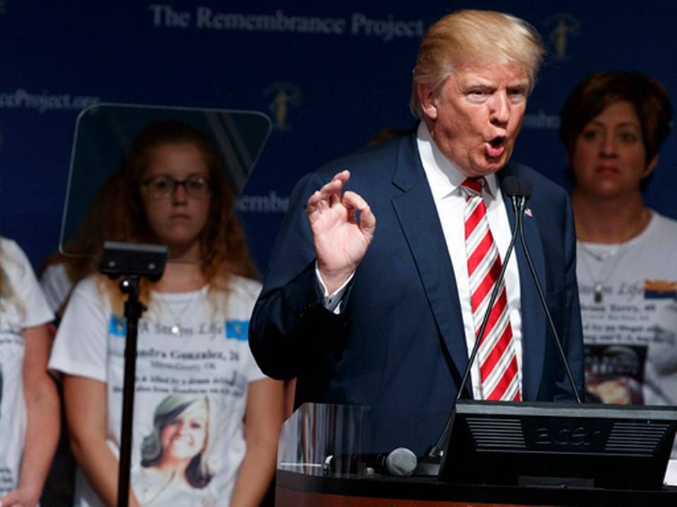 Vestas' aktiekurs har i den seneste tid svinget i nogenlunde modtakt med Donald Trumps chance for at blive USA's næste præsident. | Photo: Evan Vucci/AP/Polfoto