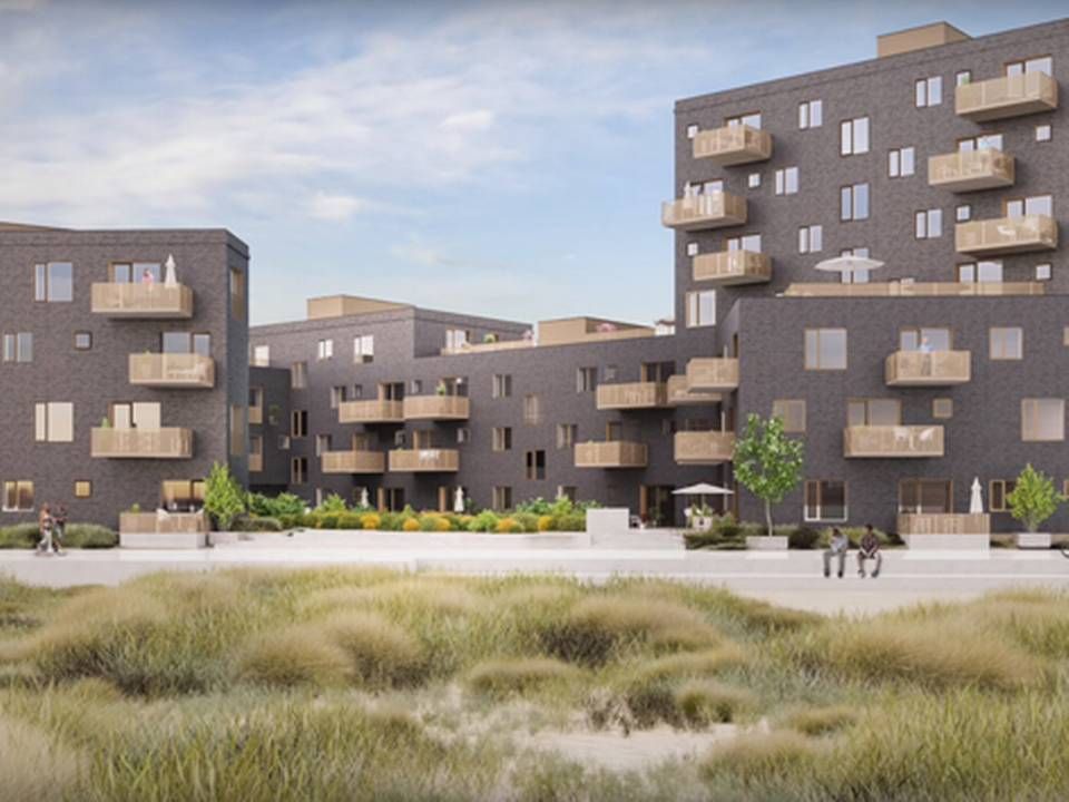 Ejendomsselskabet Casa Nord går nu i gang med sit tredje boligprojekt på Søndre Havn i Køge. Tegningen illustrerer et af de tidligere projekter. | Foto: PR-illustration