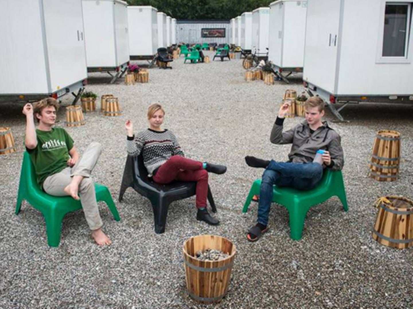 Til at dække det store behov for boliger ved studiestart tilbyder Aarhus Kommune de såkaldte startup housing-boliger, som er beboelsesvogne og midlertidige værelser rundt om i byen. | Foto: Jan Dagø/Jyllands-Posten