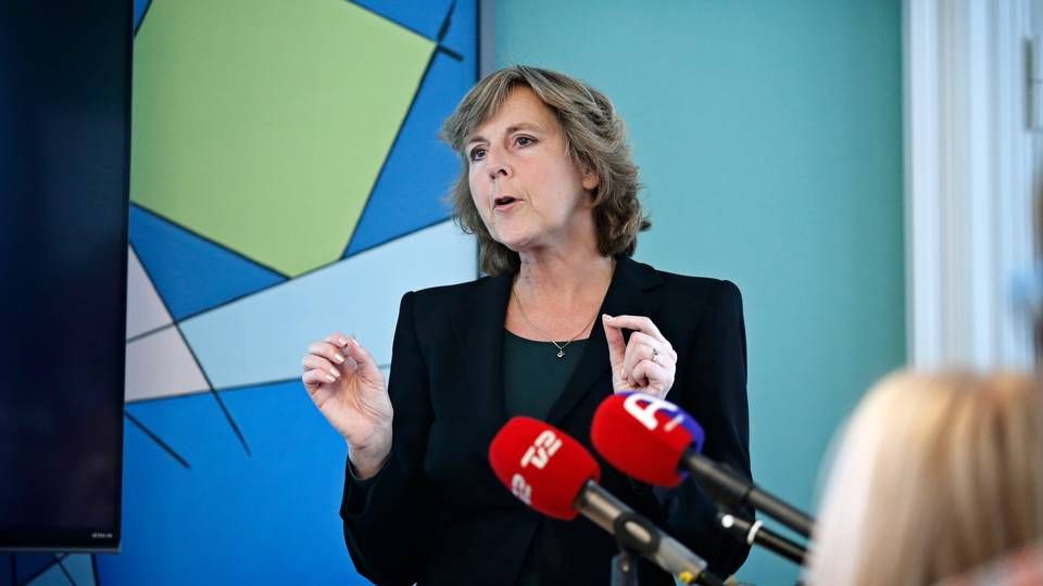 Connie Hedegaard, formand for Public service-udvalget, da udvalget præsenterede sin rapport mandag. | Foto: Jens Dresling/Polfoto