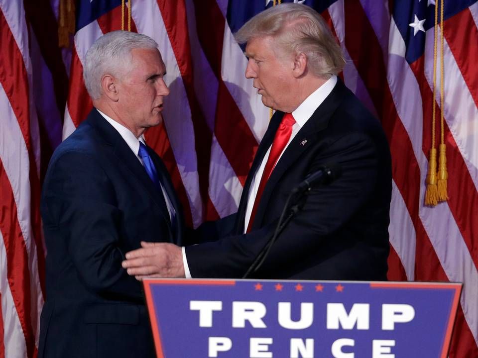 Donald Trump, her sammen med vicepræsidentkandidaten Mike Pence. | Foto: John Locher/AP/Polfoto