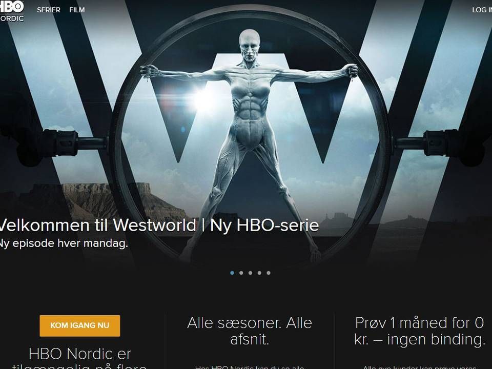 Streamingtjenesten HBO Nordic er en del af Warner Bros.-koncernen | Foto: Screenshot fra hbonordic.com