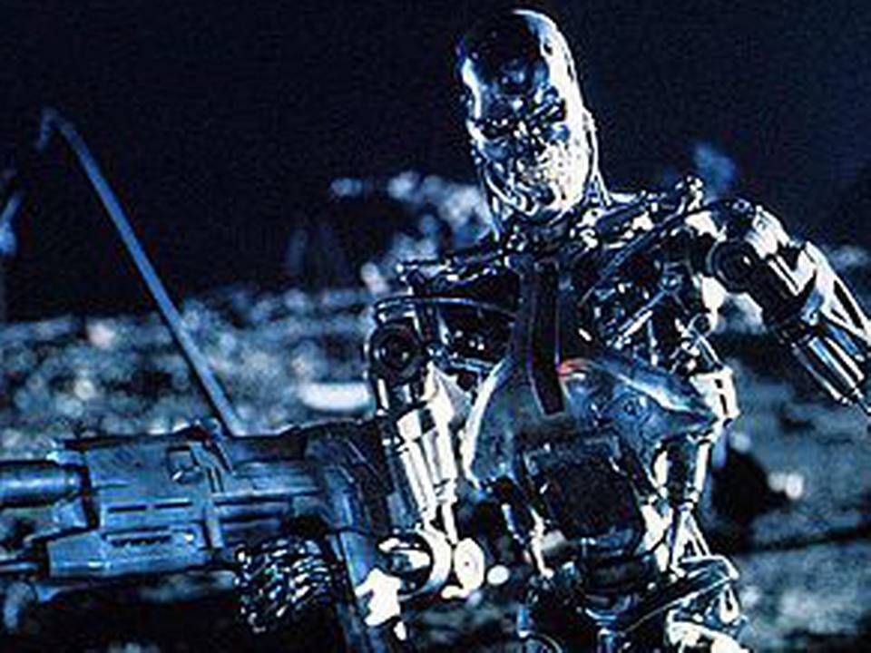 De robotter, der kommer til at blive udbredt i finanssektoren bliver efter alt at dømme mindre drabelige end robotten Terminator fra filmen af samme navn. I stedet vil finansrobotter være virtuelle computerprogrammer. Foto: Wikipedia