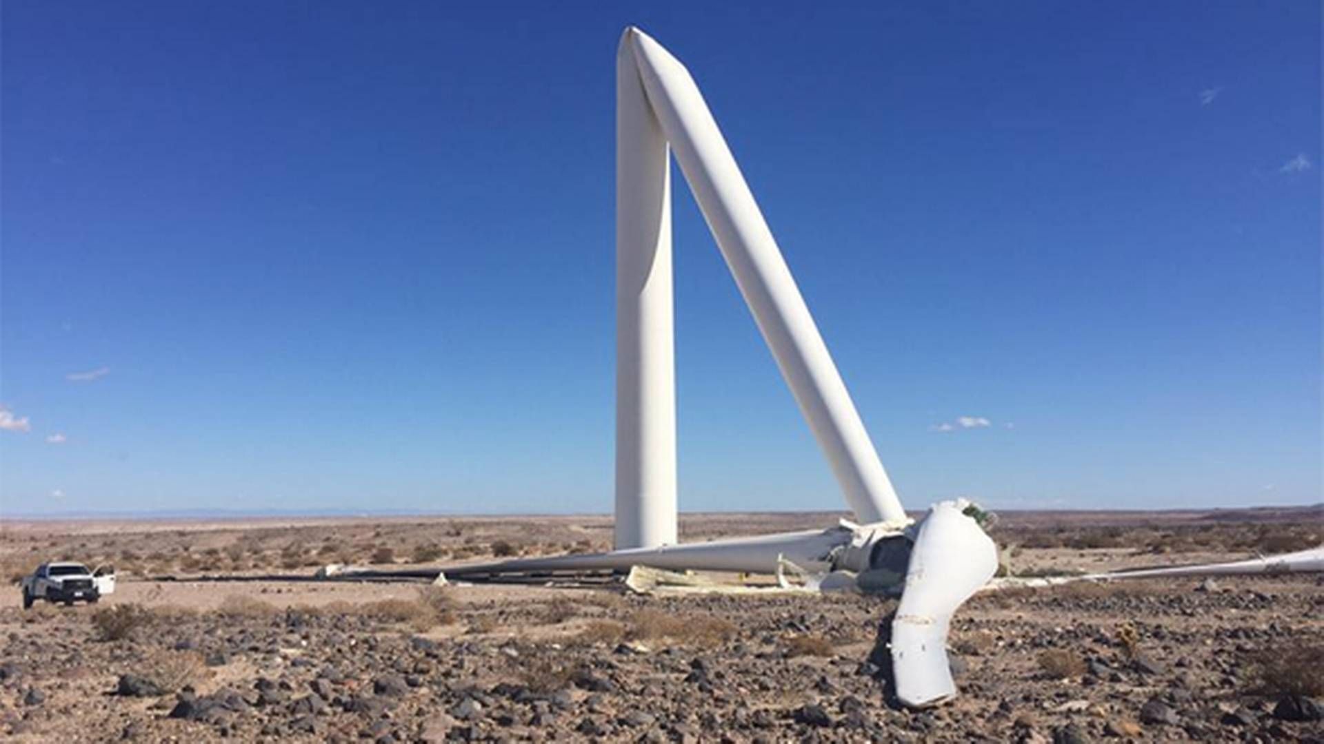 Photo: Ocotillo Wind Turbine Destruction