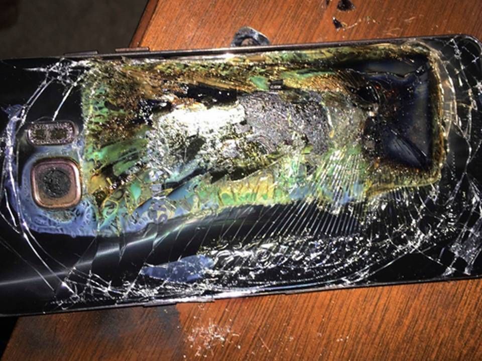 Samsungs Galaxy Note 7-telefonerne blev trukket tilbage, efter flere enheder var spontant antændt. | Foto: /ritzau/Shawn L. Minter/AP/