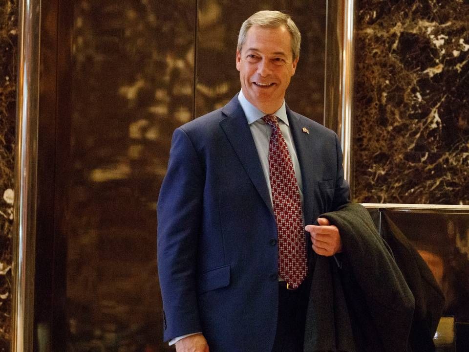 Den britiske parlamentariker Nigel Farage er bekymret for udsigten til en fortsat langstrakt brexit-proces. | Foto: Evan Vucci/AP/Polfoto/Arkiv