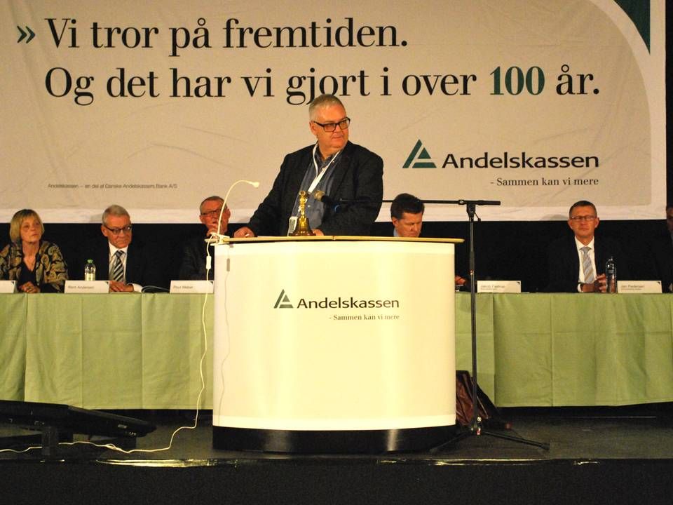 Formand for Danske Andelskassers Bank, Jakob Fastrup, ekstraordinær generalforsamling 5. december 2016. | Foto: Steffen Moses