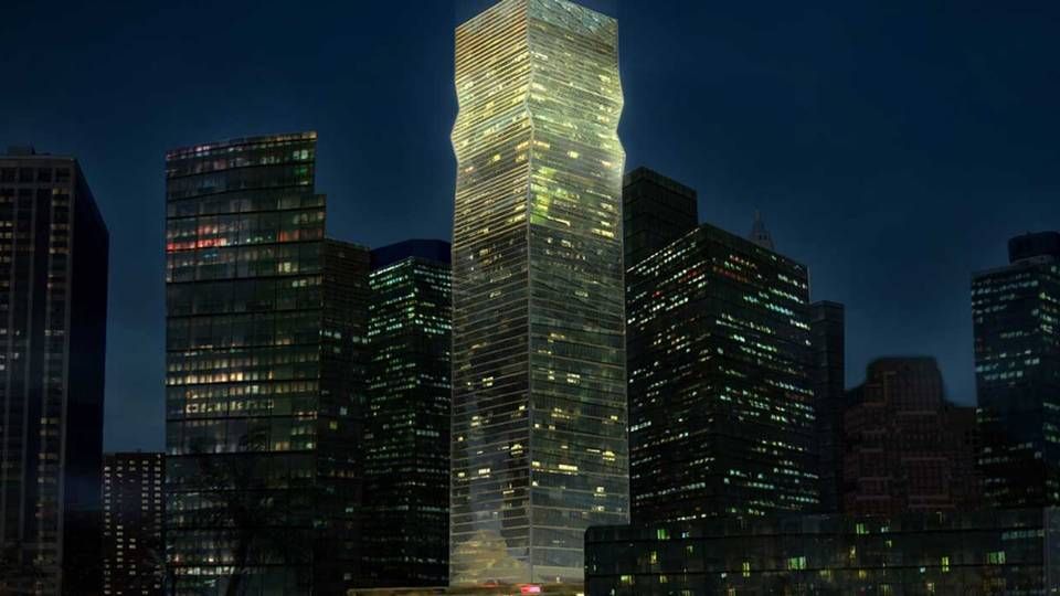 Hvad der kunne ligne et højhus i New York er faktisk "Villas in the sky" — en 34 etagers bygning i Saudi Arabiens finansdistrikt i Riyadh, som Henning Larsen Architects har tegnet. | Foto: PR-visualisering