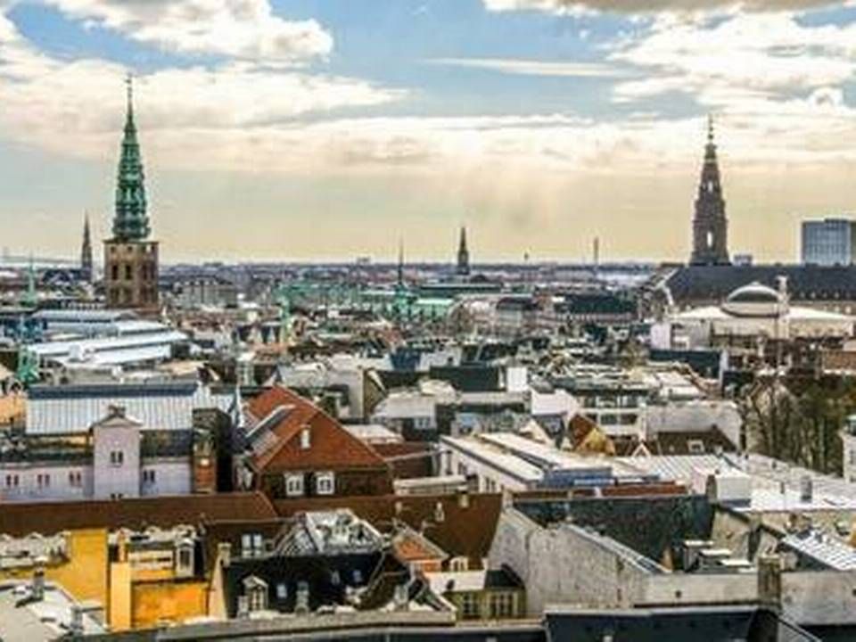 Luftfoto af København.