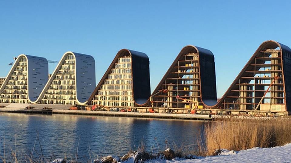 Bølgen Vejle, to bygninger er allerede færdige, tredje bygning forventes færdig i 2017. | Foto: PR